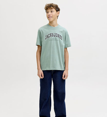 Jack & Jones T-shirt -Noos - JjeCaleb - Mineral Blue