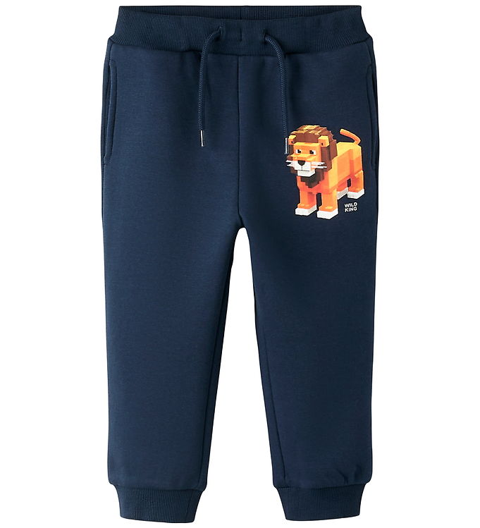 Name It Sweatpants - NmmSigurt - Navy Blazer m. Løve