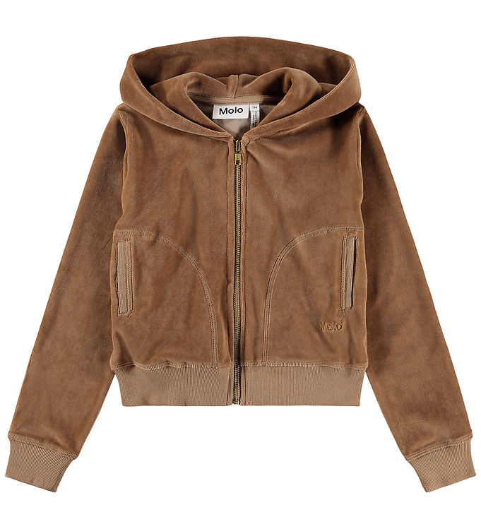 Molo Cardigan - Velour - Milla - Cocoa Bean