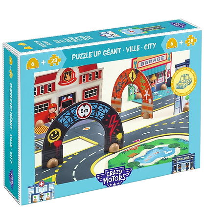 Djeco Puslespil - 33 Brikker - Crazy Motors - Voiture - Puzzl'Up