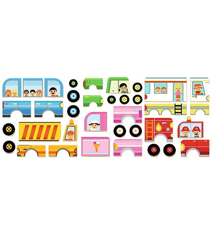 Djeco Magnetspil - Inzebox Vehicles