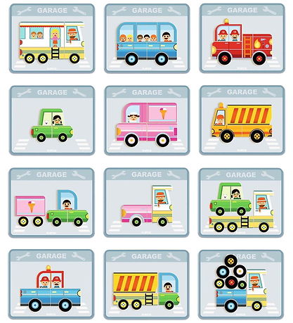 Djeco Magnetspil - Inzebox Vehicles