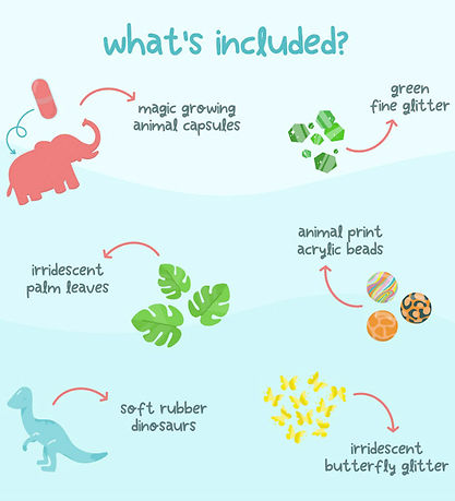 Glo Pals Sansekrukke Fyld - FUN FILLERS - SAFARI