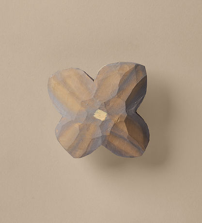 Ferm Living Knage - Poesie Hand-carved Hook - Mist Blue