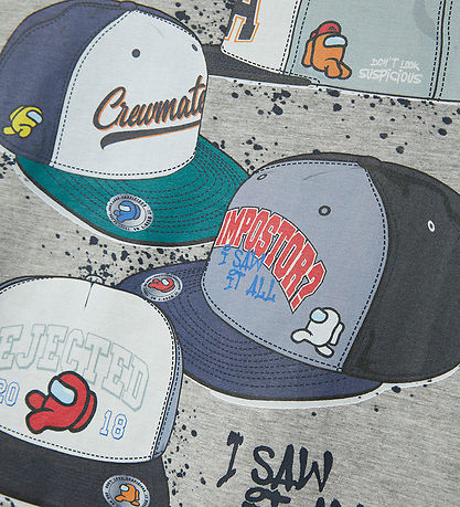 Name It T-shirt - NkmAlbi Among Us - Grey Melange