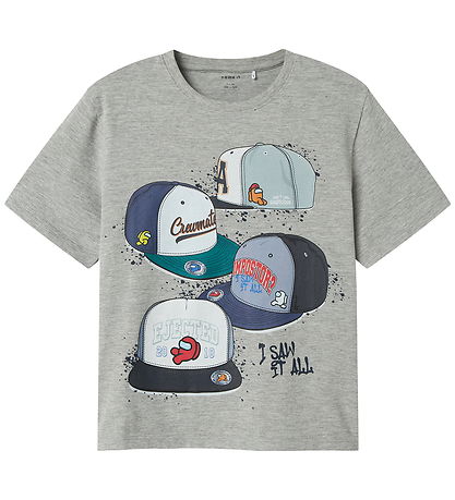 Name It T-shirt - NkmAlbi Among Us - Grey Melange