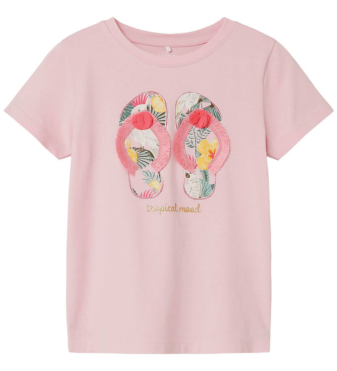 Name It T-shirt - NmfPfransisca - Parfait Pink m. Klipklapper
