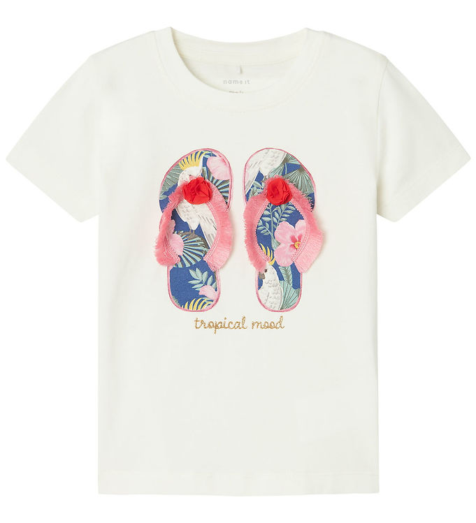 Name It T-shirt - NmfPfransisca - Jet Stream m. Klipklapper