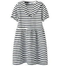 Name It Kjole - Rib - NmfKattie - Cloud Dancer/Sky Caprain