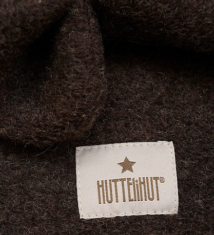 Huttelihut Elefanthue - Uld - 2-lags - Dark Brown Melange