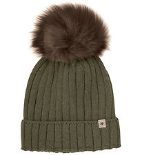 Huttelihut Hue - Uld - Strik - Beetle m. Kvast