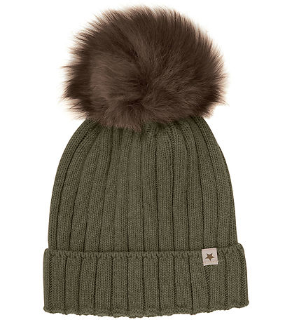 Huttelihut Hue - Uld - Strik - Beetle m. Kvast