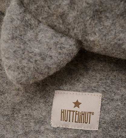 Huttelihut Elefanthue - Uld - 2-lags - Medium Grey Melange