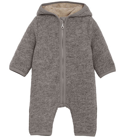Huttelihut Køredragt - Uldfleece - Medium Grey Melange