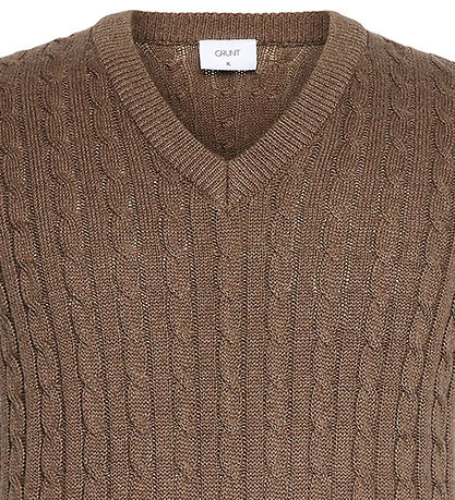 Grunt Vest - Strik - GrMoro - Nature Melange