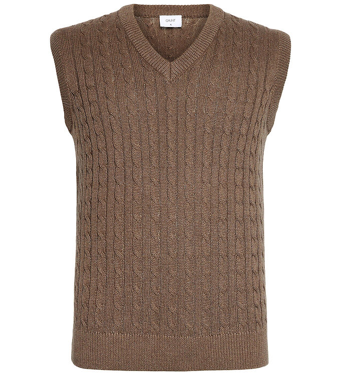Grunt Vest - Strik - GrMoro - Nature Melange