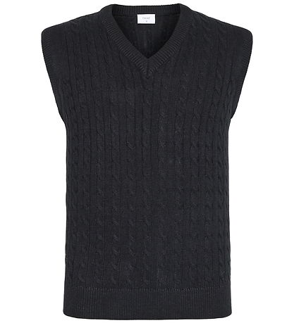 Grunt Vest - Strik - GrMoro - Black Melange