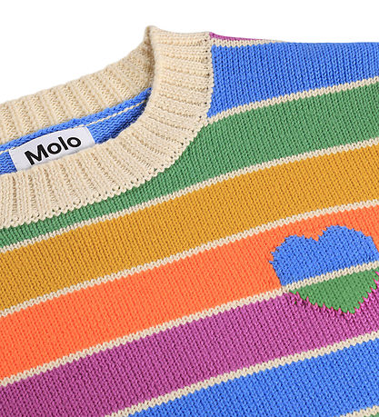 Molo Bluse - Strik - Gitty - Heart Rainbow