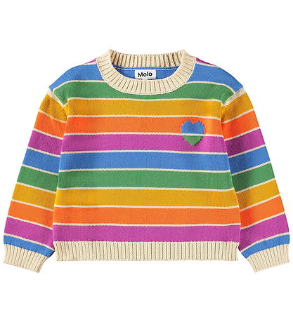 Molo Bluse - Strik - Gitty - Heart Rainbow