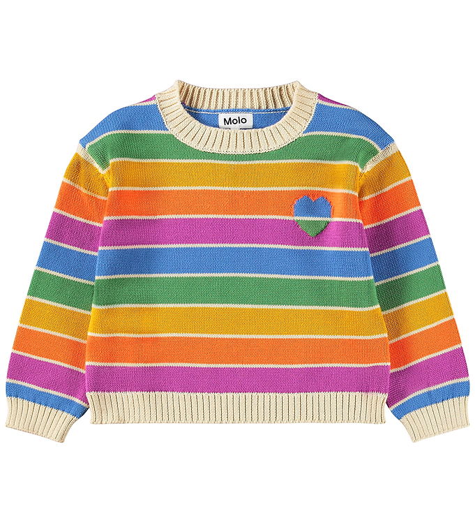 Molo Bluse - Strik - Gitty - Heart Rainbow