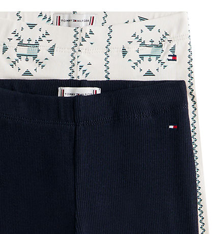 Tommy Hilfiger Leggings - 2-pak - Snowflake/ White