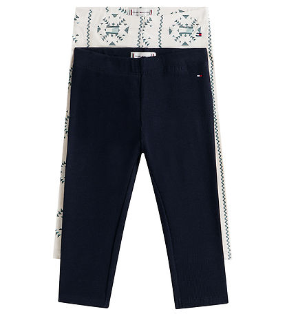 Tommy Hilfiger Leggings - 2-pak - Snowflake/ White