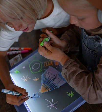 Kidywolf Tegnetavle m. Lys - KidyDraw-Pro - 2-i-1