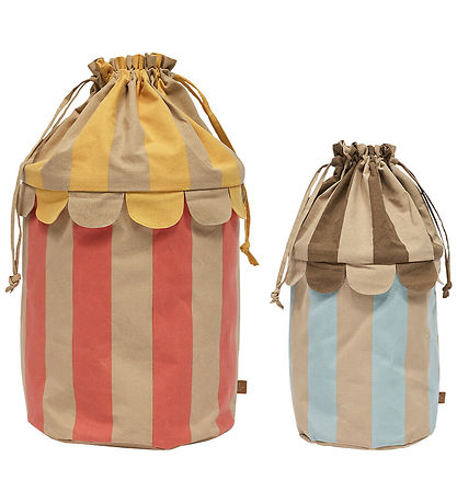 OYOY Opbevaringskurve - 2-pak - Ice Blue/ Red