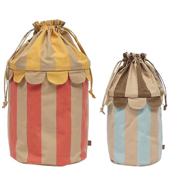 OYOY Opbevaringskurve - 2-pak - Ice Blue/ Red