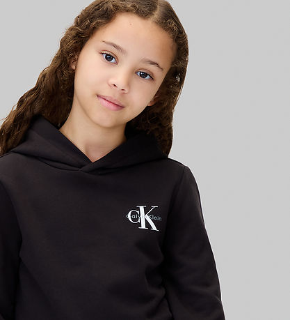Calvin Klein Hættetrøje - Small Monogram - Black