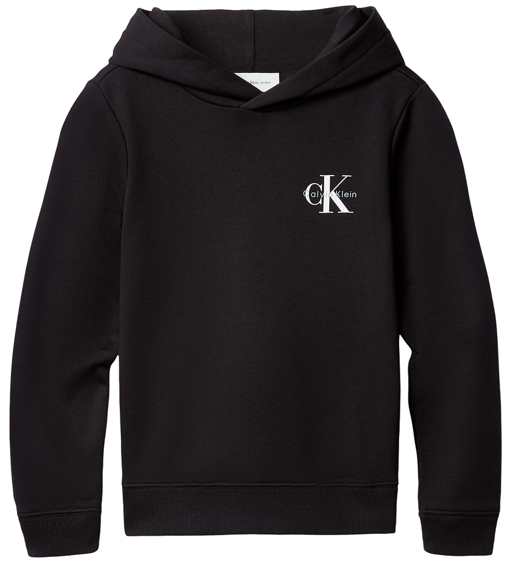 Sweat Capuche Calvin Klein - Small Monogramme - Noir - Calvin Klein - 10 ans 140 - Sweat Capuche 48 €