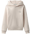 Calvin Klein Hættetrøje - Small Monogram - Whitecap/ Grey