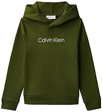 Calvin Klein Hættetrøje - Terry - Rich Cypress Green