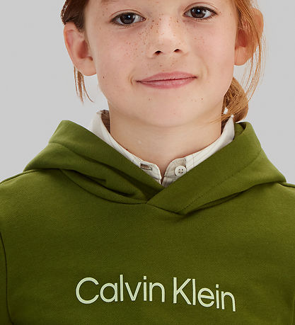 Calvin Klein Hættetrøje - Terry - Rich Cypress Green