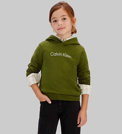 Calvin Klein Hættetrøje - Terry - Rich Cypress Green