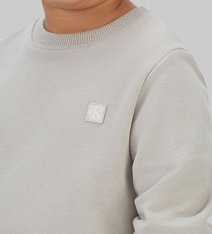 Calvin Klein Bluse - Monogram - Ancient Marble Grey