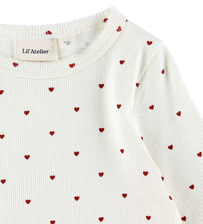 Lil' Atelier Bluse - NmfGago - Coconut Milk/Heart