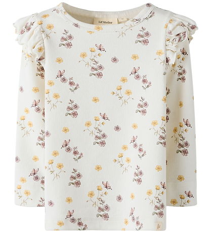 Lil' Atelier Bluse - NmfGavo - Coconut Milk/ Flower Mix