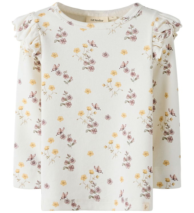 Lil' Atelier Bluse - NmfGavo - Coconut Milk/Flower Mix