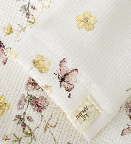 Lil' Atelier Leggings - NbfGavo - Coconut Milk/ Flower Mix