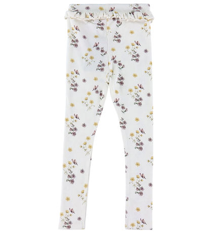 Lil' Atelier Leggings - NmfGavo - Coconut Milk/ Flower Mix