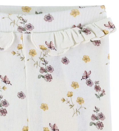 Lil' Atelier Leggings - NmfGavo - Coconut Milk/ Flower Mix