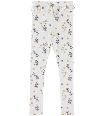 Lil' Atelier Leggings - NmfGavo - Coconut Milk/ Flower Mix