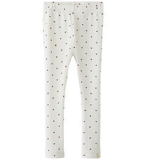 Lil' Atelier Leggings - NmfGago - Coconut Milk/ Heart