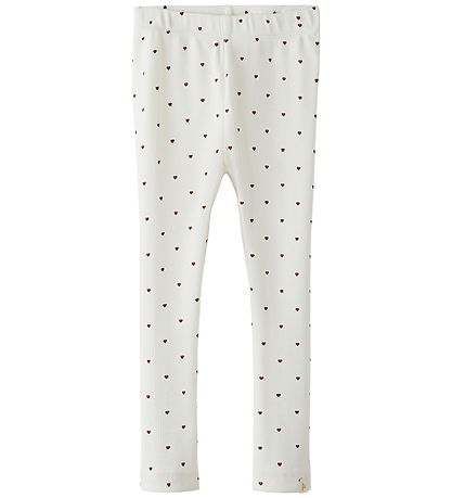 Lil' Atelier Leggings - NmfGago - Coconut Milk/ Heart