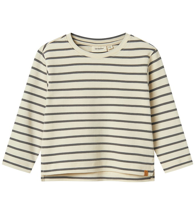 Lil' Atelier Bluse - NmmLimia - Turtledove/Poppy Seed