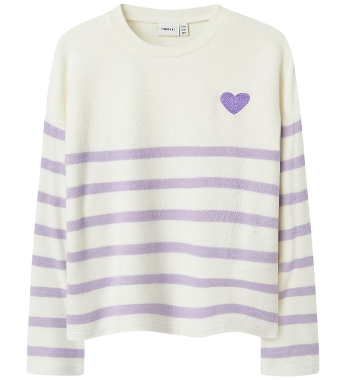 Name It Bluse - Strik - NkfLine - Purple Rose/Cloud Dancer