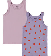 Sous-pull Name It - Noos - 2 Pack - NmfTank - Lavender Hearts