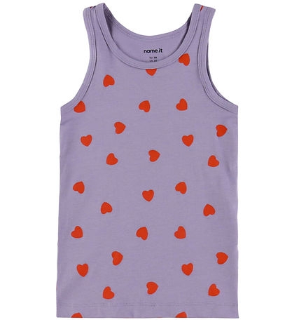 Name It Undershirt - Noos - 2-Pack - NmfTank - Lavender Hearts