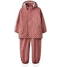 Lil Atelier Regntøj m. Seler/Vattering - PU - NmfLadry10 - Withe